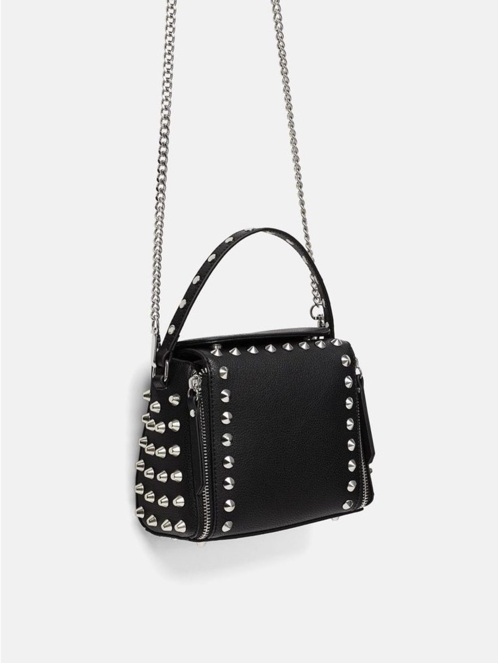 Zara Black Studded Crossbody Handbag